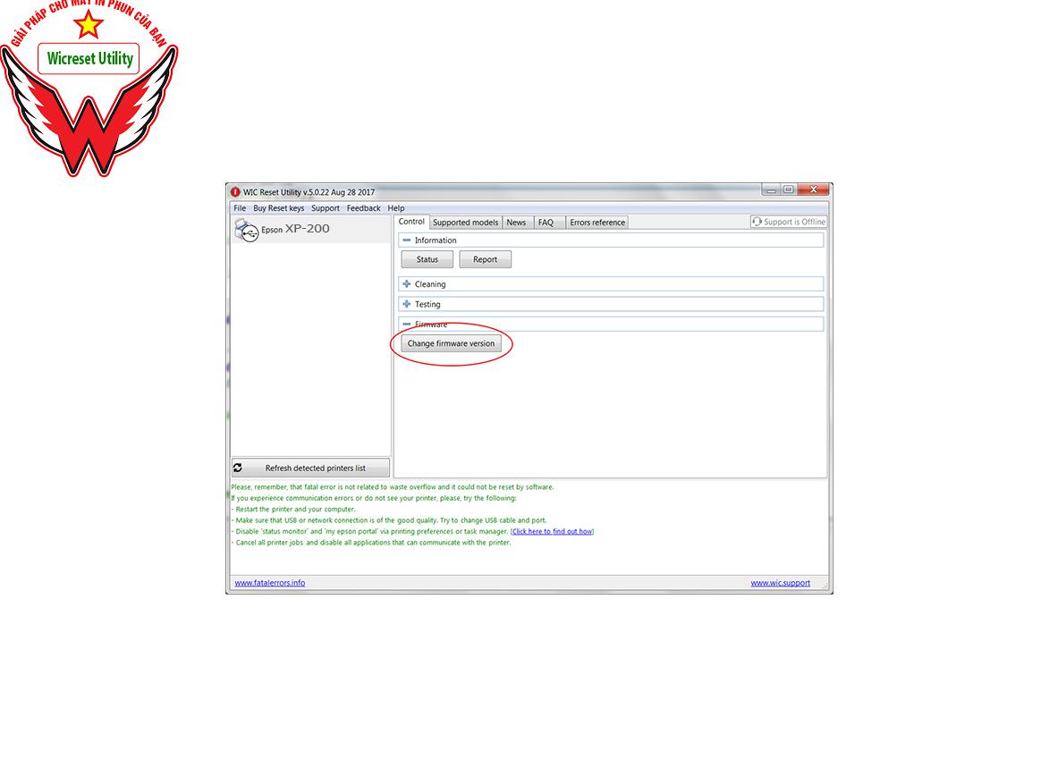 Key Firmware May In Epson XP-200 Step 2